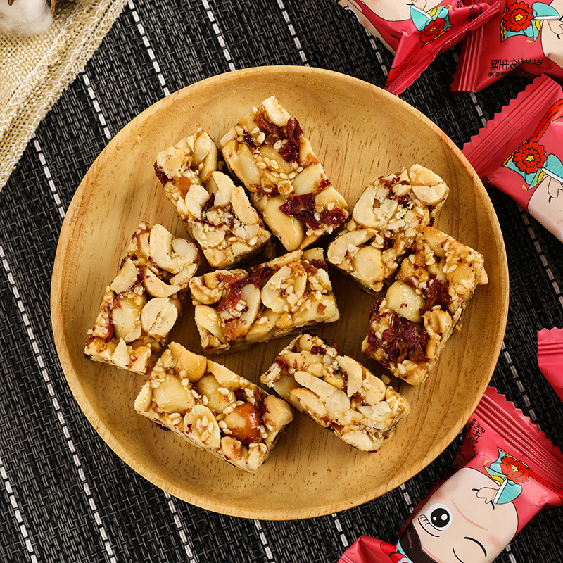 黄老五花生酥原味喜糖休闲零食网红花生糖散装500g吃两颗创意糖果