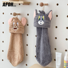 正版猫和老鼠TOM JERRY可收纳洗脸巾擦手巾可挂式加厚吸水