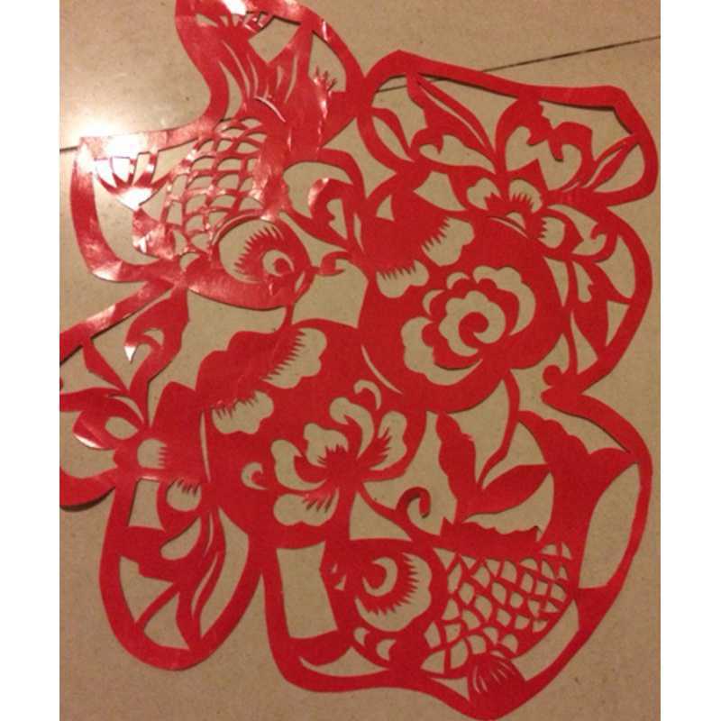 蜡光剪纸大张大红色纸张腊光窗花油光红纸学生用文化