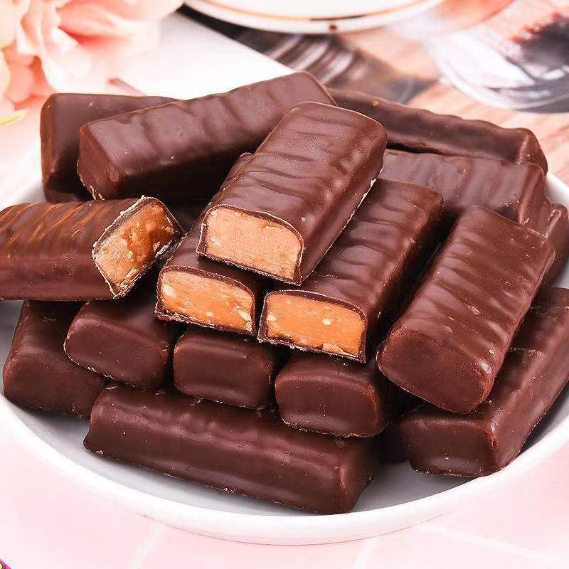 俄罗斯紫皮糖正品进口kpokaht巧克力糖果袋装结婚零食喜糖kdv500g