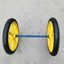 300-18压花实心轮 手推车轮胎 搬运工具脚轮圆管橡胶轮批发