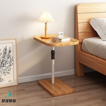 床头置物架可移动卧室简易床头柜替代简约现代家用床边升降小桌子