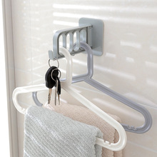 ALI6吸玻璃晾衣架 吸盘式多夹子浴室阳台可折叠无痕卫生间免打孔