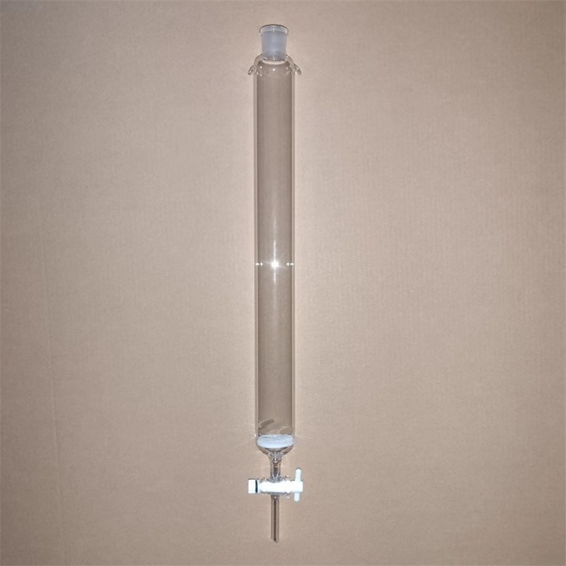 磨口四氟活塞砂片层析柱 离子交换柱,吸附柱 实验室玻璃仪器耗材
