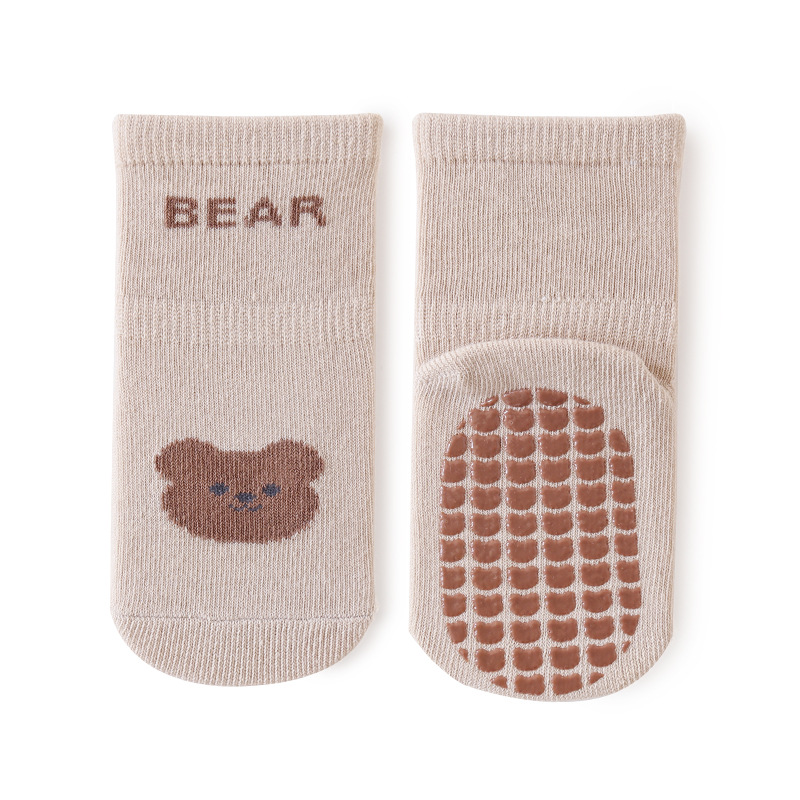 2023 Children's Socks Spring New Combed Cotton Cartoon Bear Dispensing Room Socks Baby Toddler Socks Babies' Socks