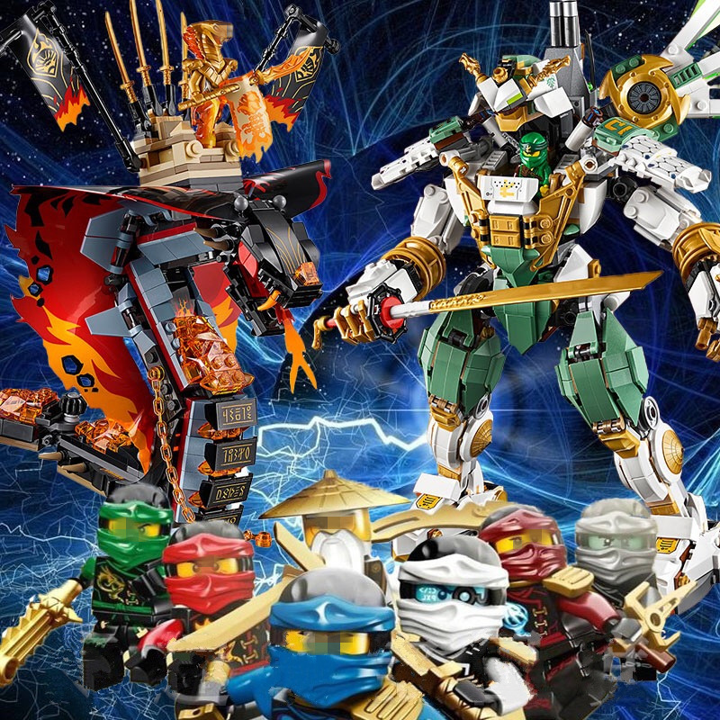 2021新品 legao幻影忍者积木第13季人仔劳埃德的泰坦机甲拼装玩具