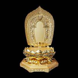 批发佛像背光莲花底座观音菩萨须弥金刚台火焰祥云佛背光彩绘贴金