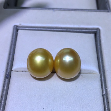 11-12mm天然浓金南洋金珠对珠 椭圆形强光近无暇或微瑕-阿里巴巴