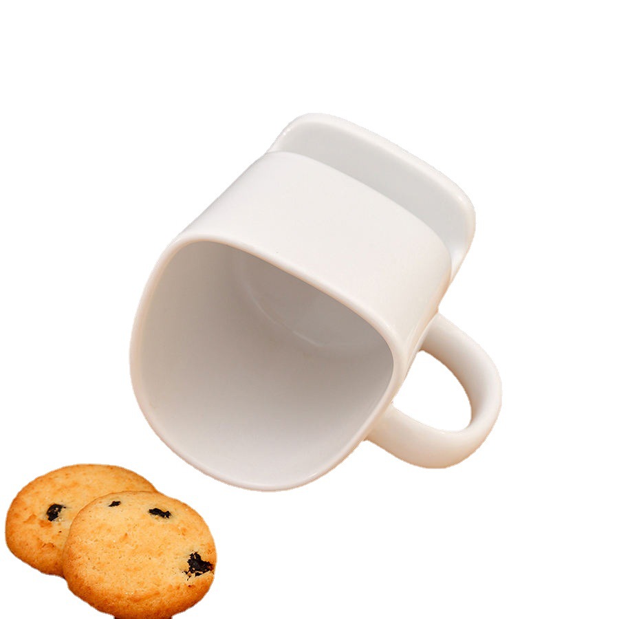 Zibo Biscuit Ceramic Cup Mug Biscuit Coffee Cup Ceramic Breakfast Cup Star Buck Cup