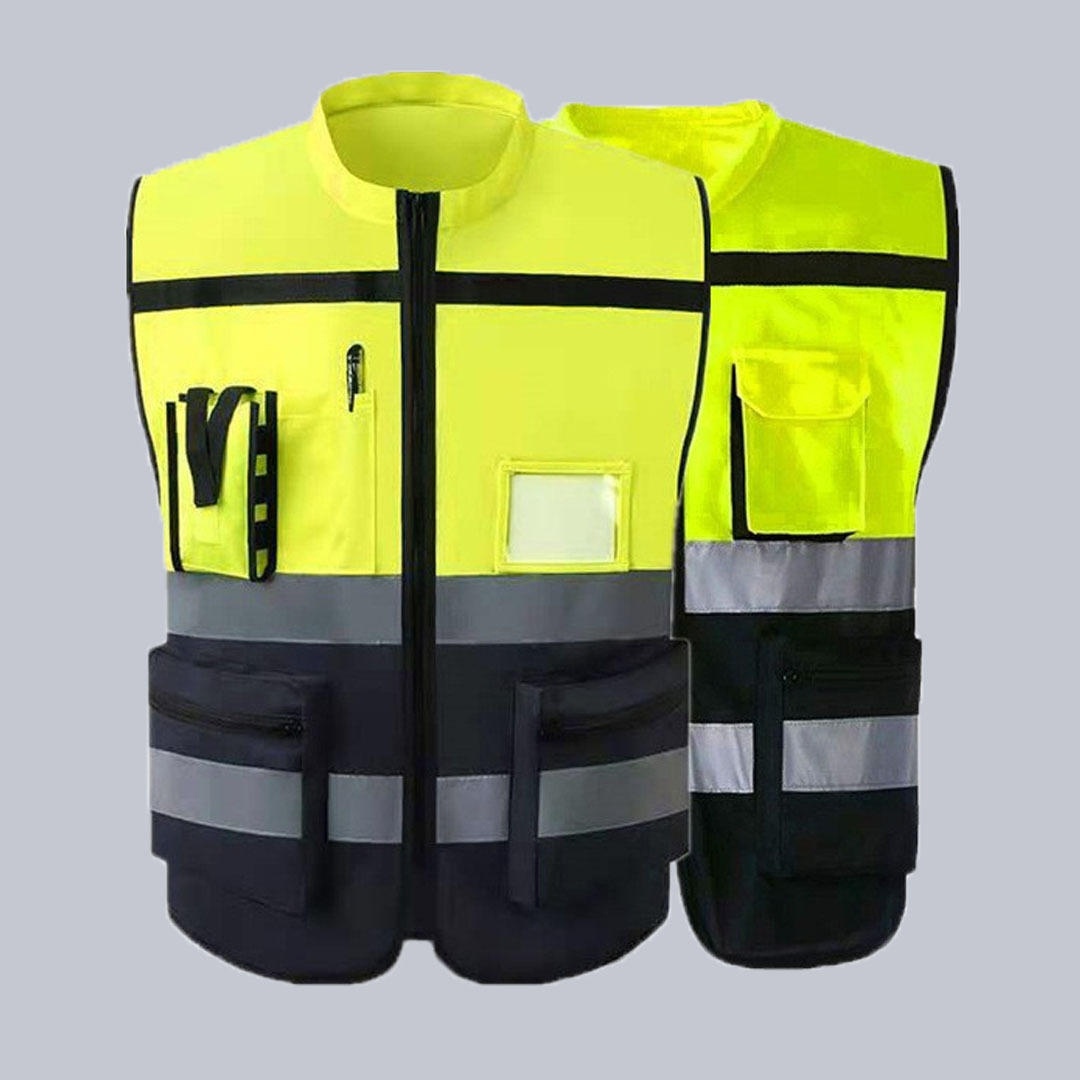 现货批发圆领 反光马甲交通背心骑行衣服 道路夜警示指挥执勤印字