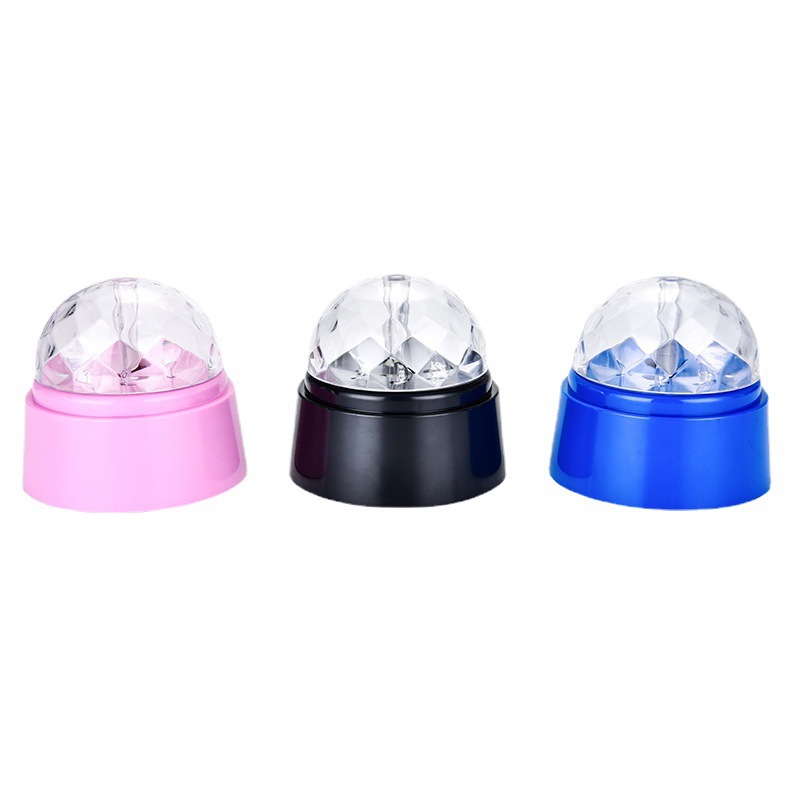 Mini Version LED Stage Lights Customized Colorful Rotating Projection Lamp Mini Crystal Family Party Ambience Light