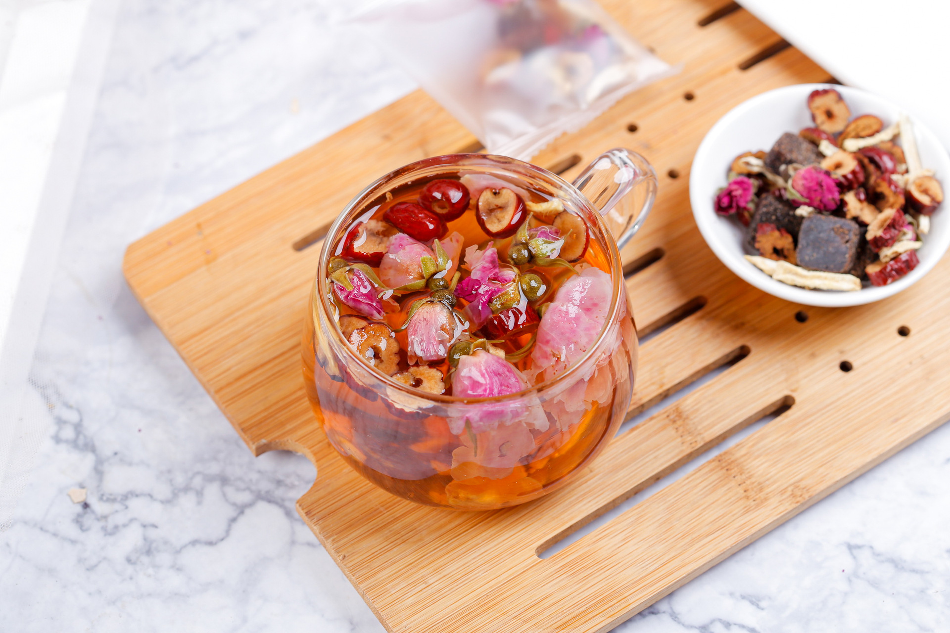 黑糖玫瑰红枣姜茶 桂圆枸杞组合茶女神花茶气血滋补 大姨妈养生茶