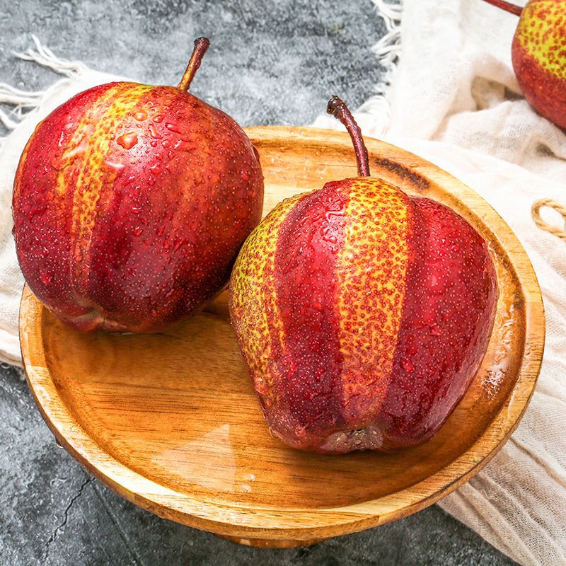 梨子新鲜水果陕西彩虹梨10斤当季红皮梨香脆甜早酥梨整箱包邮