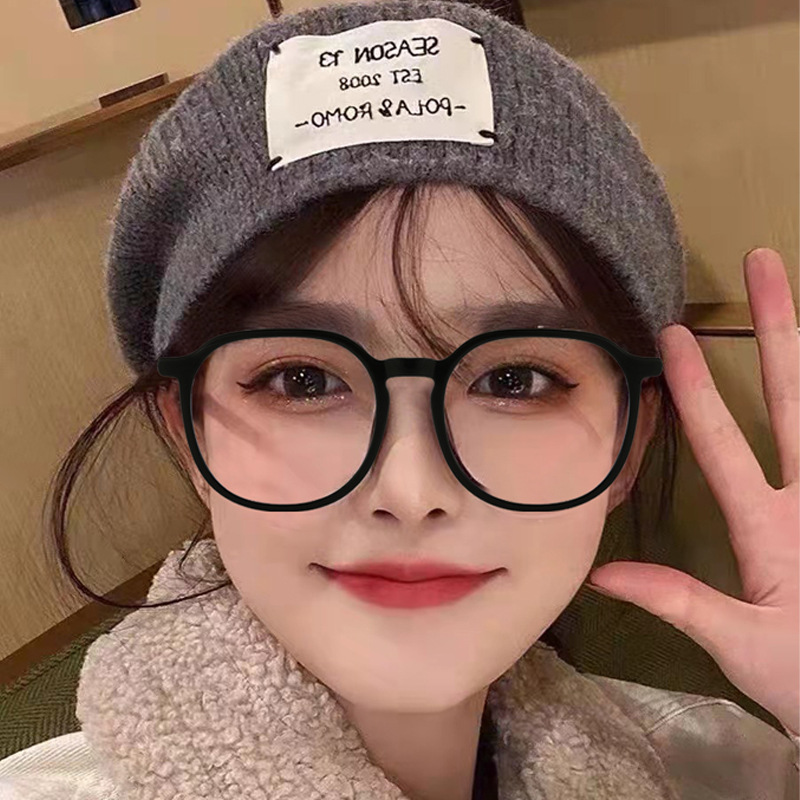 防辐射抗蓝光疲劳网红大黑框眼镜近视女韩版潮素颜神器护眼平光男