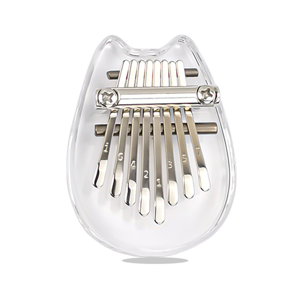 迷你小8音拇指琴水晶卡林巴透明小乐器手指琴亚克力八音kalinba琴