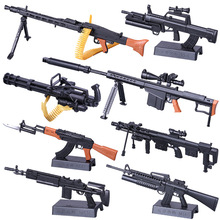 1:6 兵人玩具4D拼装枪模型巴雷加林AK47游戏道具