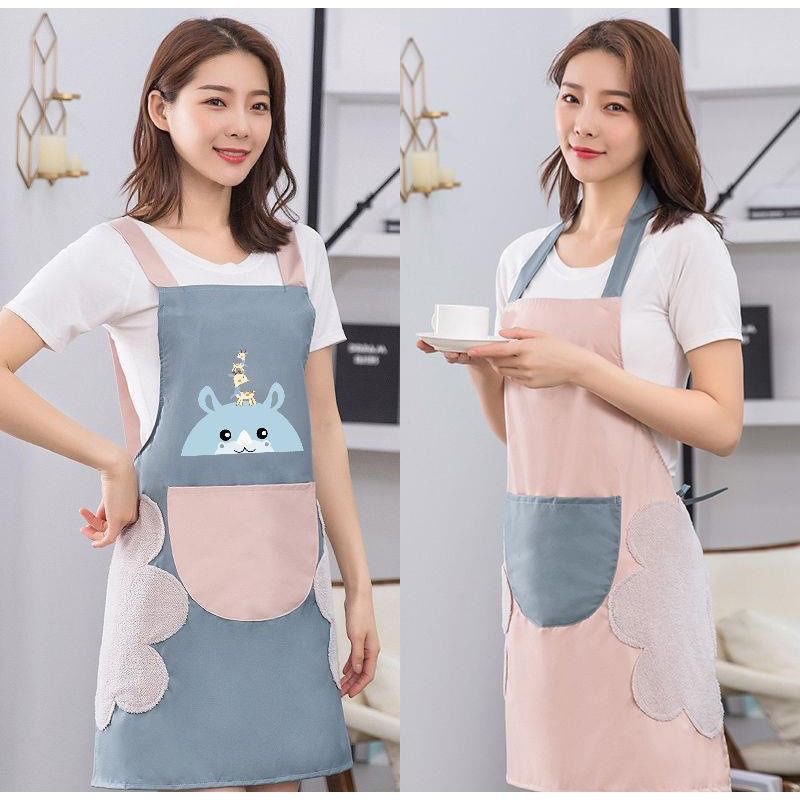 apron kitchen household waterproof oil-proof cute internet celebrity cooking female summer work clothes men women‘s waist wholesale