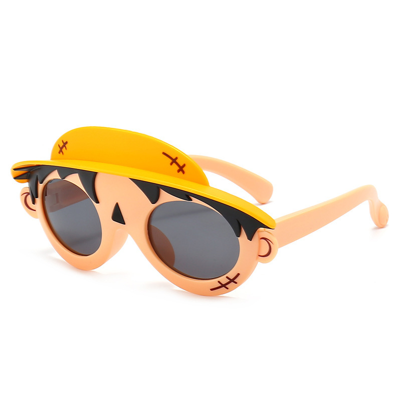 Children's Silicone Sun Glasses Boys Fashion Sun Cartoon Sunglasses Personality Trend Beach Decoration Polarized Glasses