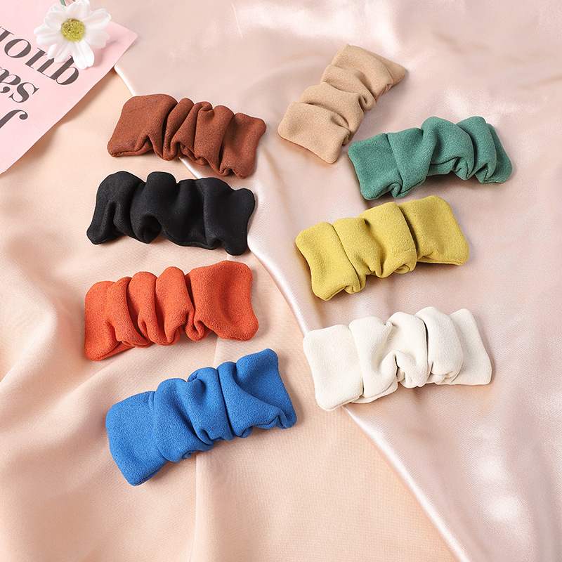 new fall winter fashion deerskin velvet sweet bb clip female bangs broken hair hair styling clip color side clip hair accessories