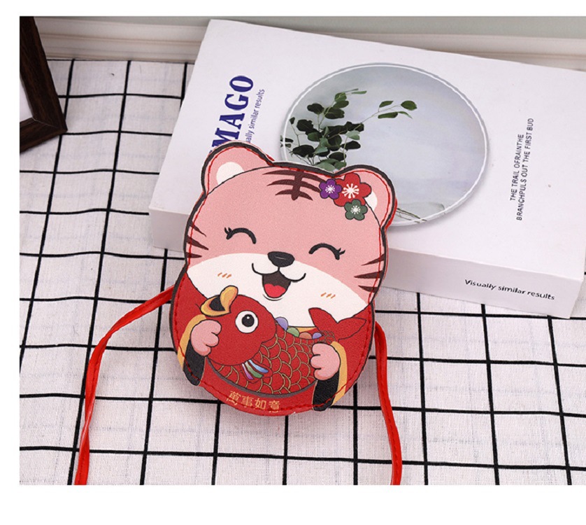 2022 Spring New Children Wallet Tiger Year Trendy Casual Toddler Boys Girls Shoulder Messenger Handbag