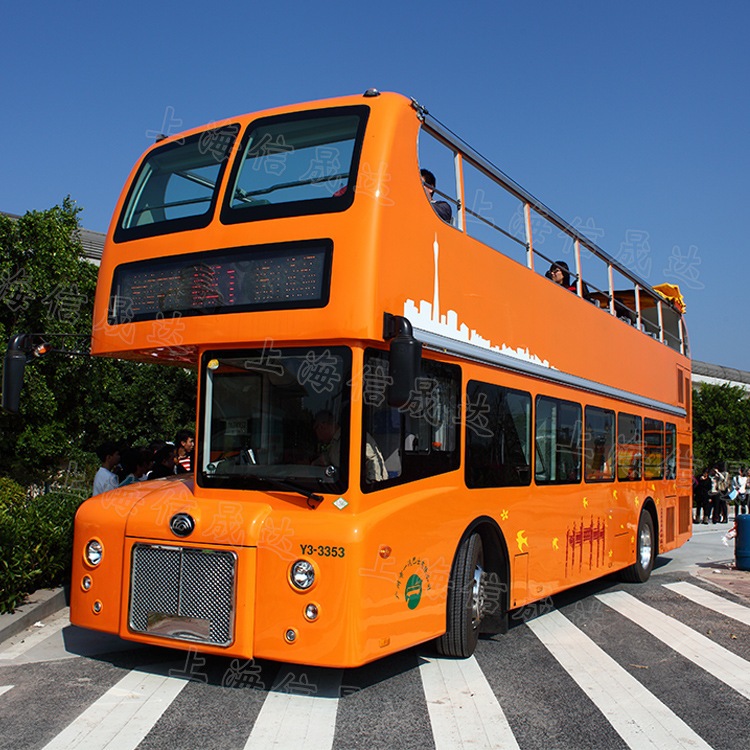 0成交1辆信晟达一比一仿真双层巴士车模型大巴摆件汽车模拟器景区电动