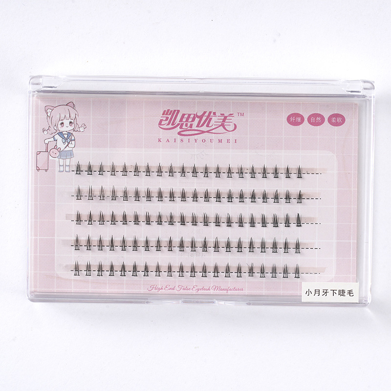 Small Crescent Lower Eyelash Novice Ten Rows Large Capacity Lazy Lower Eyelash Comic Eye Lazy Simulation Eyelash