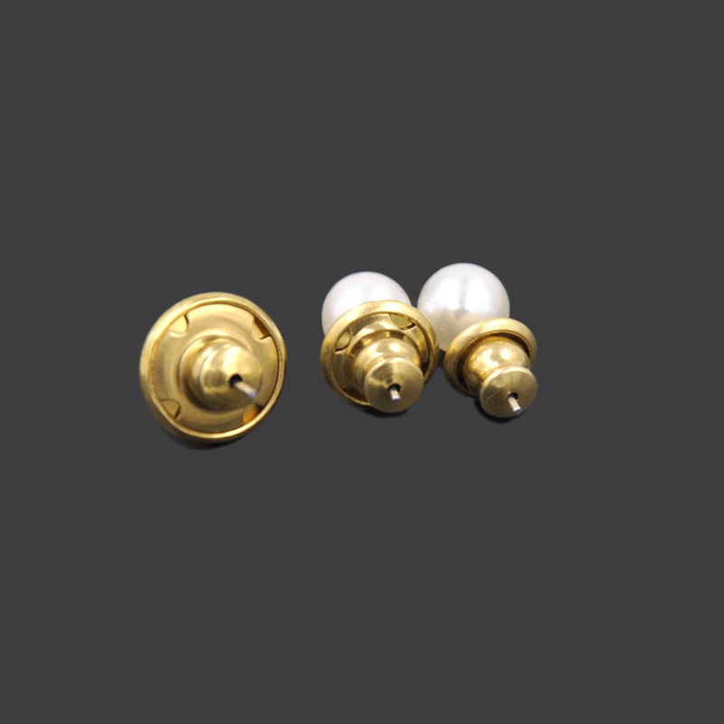 Brass Earrings Earplug Medium Bullet Ear Stud Plug DIY Ornament Accessories Earrings Back Cap Wholesale Ear Force