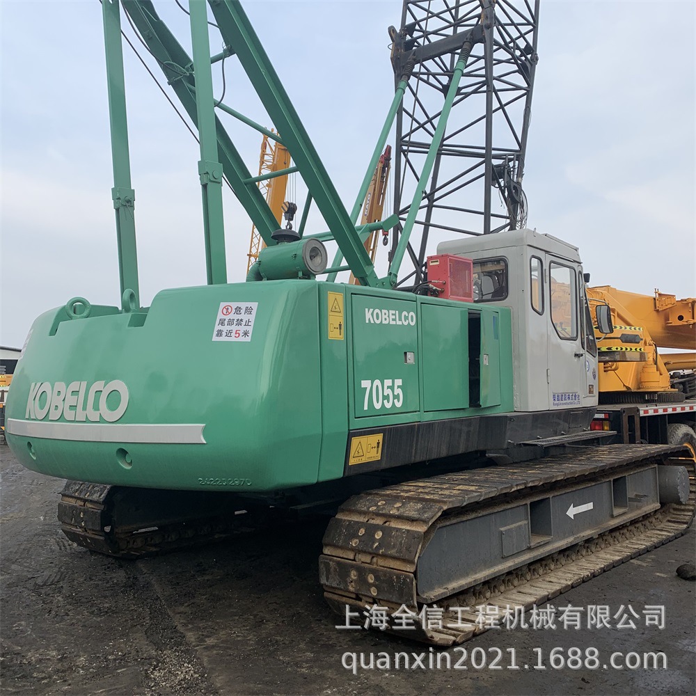 50吨吊车 神钢55吨履带吊 日本原版二手履带吊 kobelco 7055