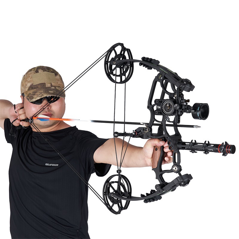 huwairen 恶棍两用钢珠三角复合弓箭套装 50-70磅弓箭 户外运动