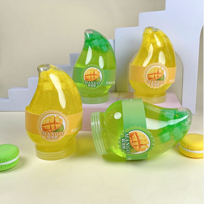 Pei Lepao Factory Direct Sales Mango Pudding Foaming Glue Crystal Mud Non-Stick Hand Decompression DIY Toy