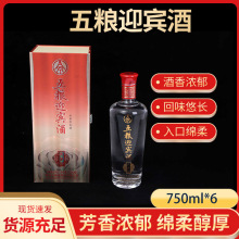 五粮迎宾酒 浓香型52度纯粮酒瓶装750毫升老酒内品封分销整箱批发