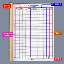 现金日记账本手帐店铺商用营业额记录本每月现金流水账本水果店生