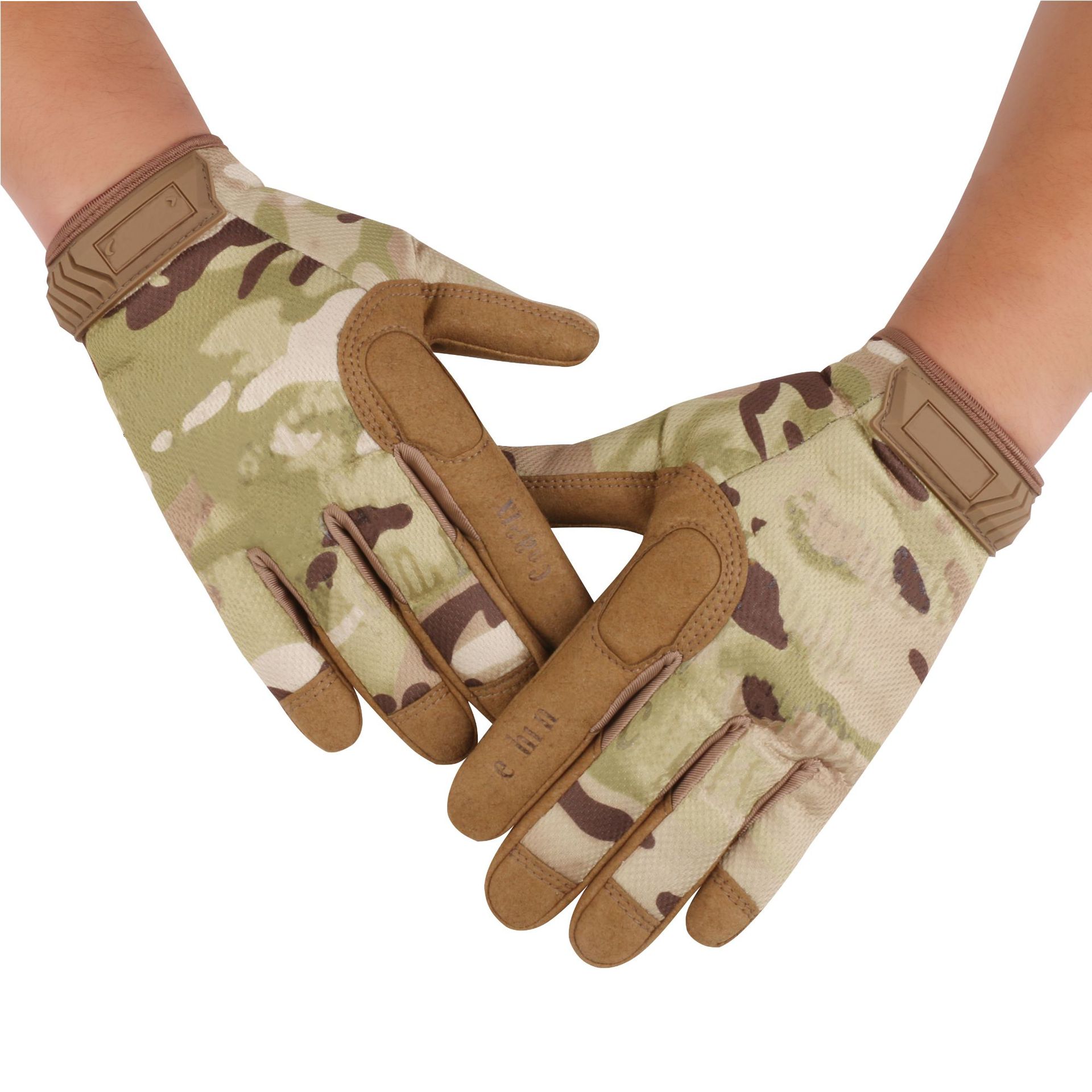 新款户外运动骑行登山手套登山长指迷彩战术手套健身运动批发