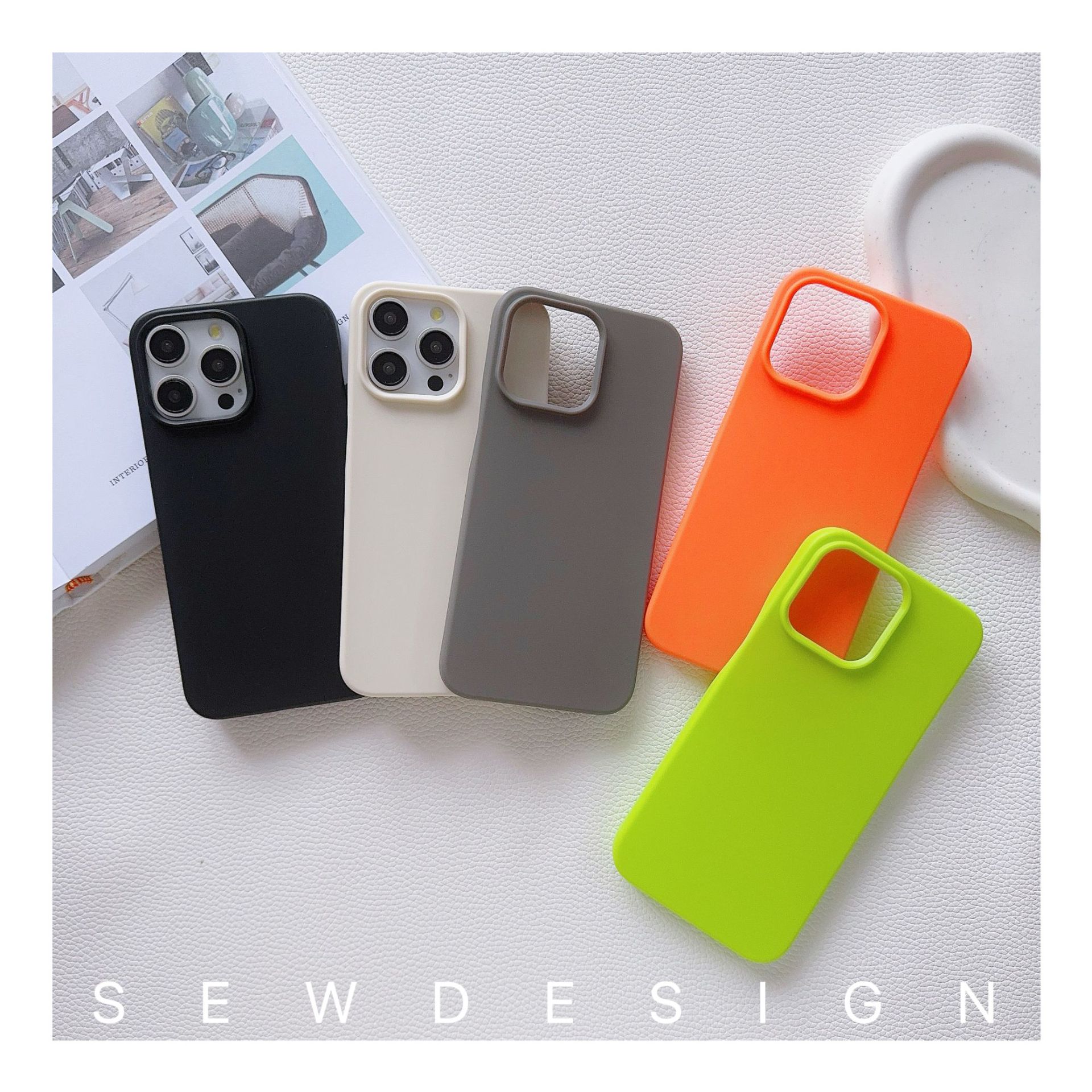 高级多巴胺 清雅壳适用苹果15pro手机壳14防摔超软手感12/13糖果