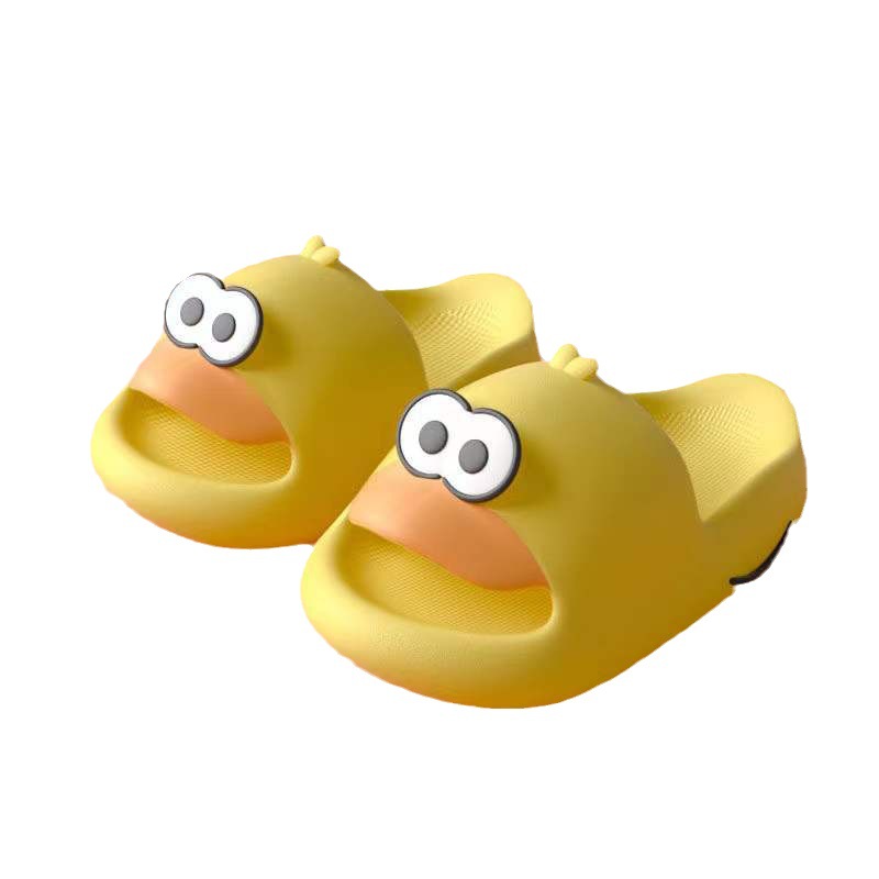 Small Yellow Duck Children's Slippers Summer Boys Cute Outdoor Non-Slip Soft Bottom Home Indoor Parent-Child Baby Sandals Breathable