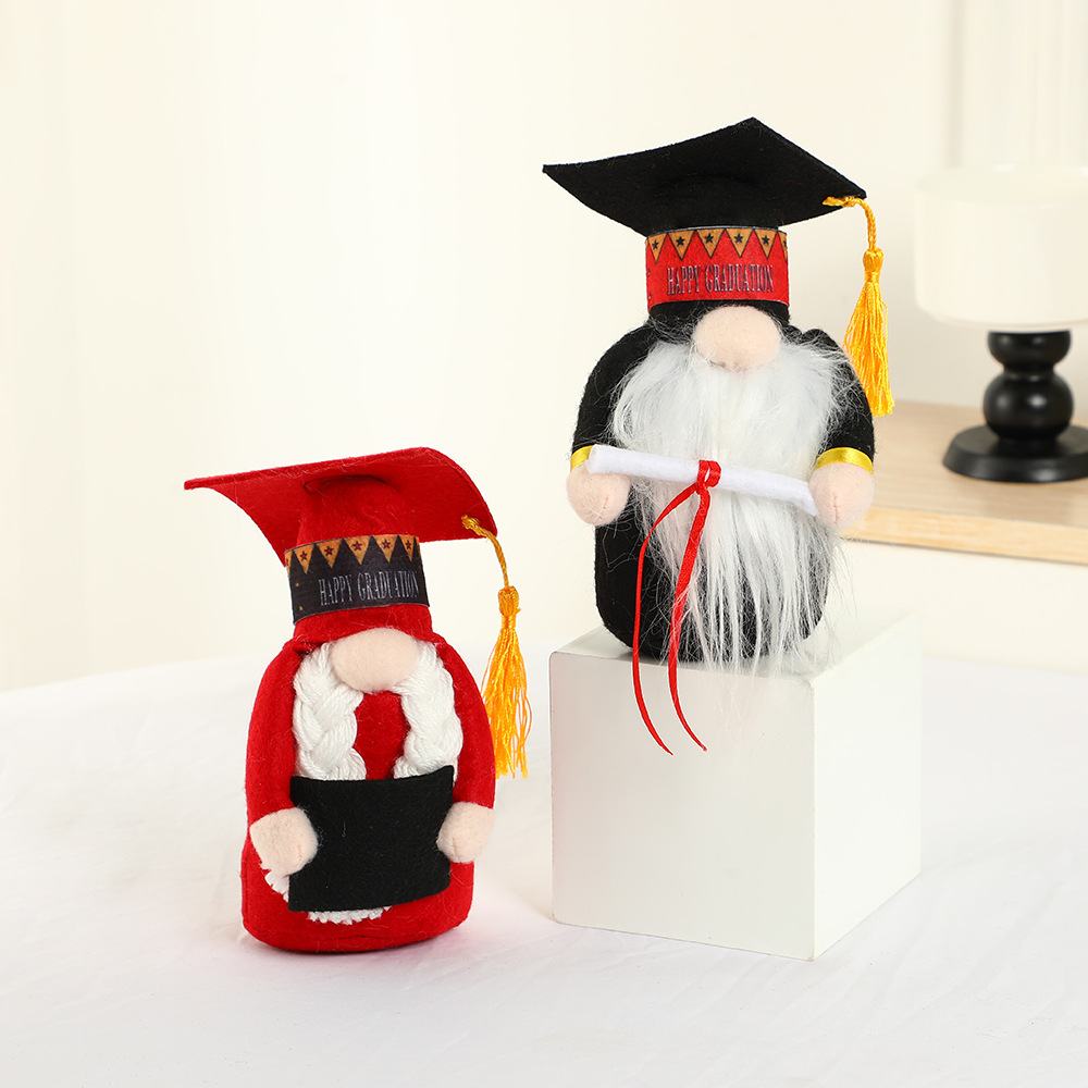 Graduation Season Black Doctorial Hat Faceless Doll Doll Ground Essence Dwarf Student Graduation Season Gift Doll Small Gift