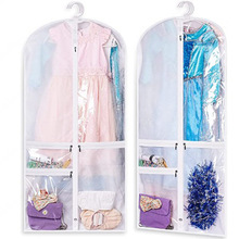 定制衣服防尘袋半透明PEVA儿童衣服防尘罩玻璃丝西装套黑色西装袋