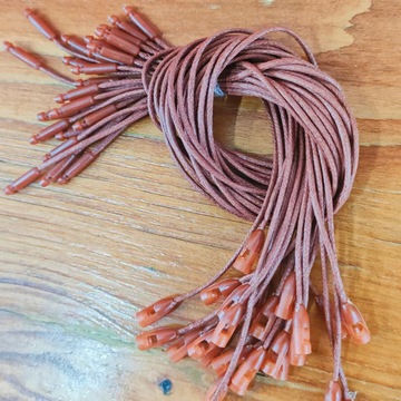 子弹头圆头蜡绳 咖色棕色蜡绳 服装鞋箱包挂绳 通用吊绳优惠 细蜡