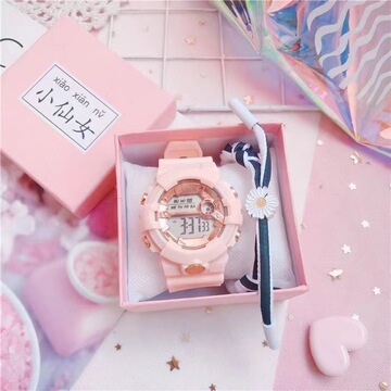 运动数字电子手表送礼物闺蜜独角兽ins学生男女手表通用韩版