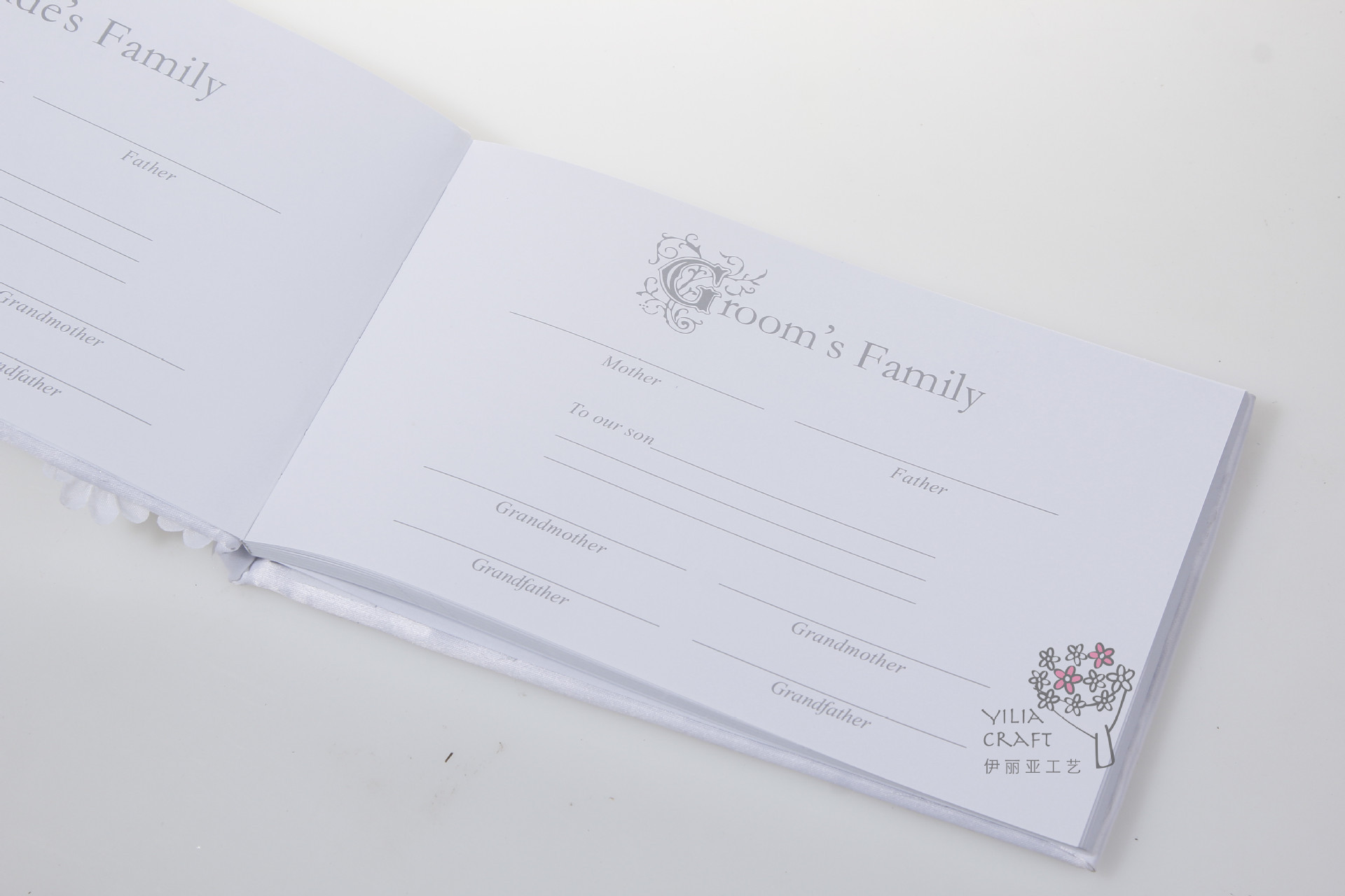 婚庆热销婚礼欧式签名册 结婚嘉宾签到簿创意签名本誓言本子白色