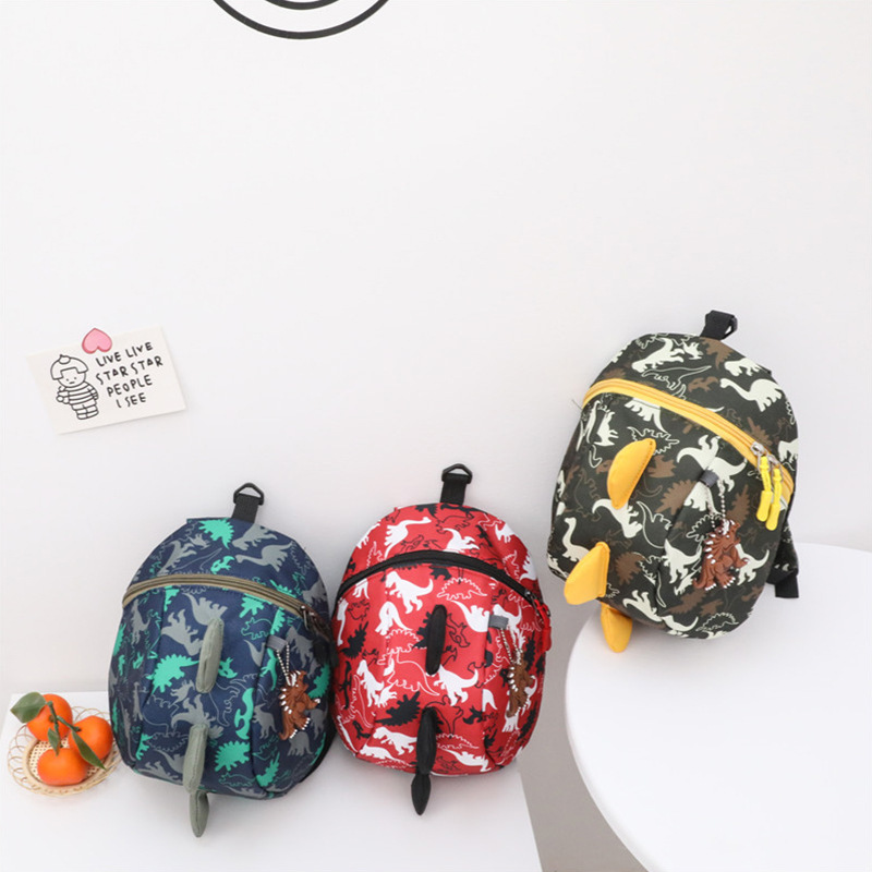 Children's Bags 2023 New Cute Dinosaur Anti-Lost Baby Backpack Kindergarten Small Class Mini Backpack Foreign Trade