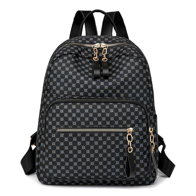 foreign trade backpack fashion women‘s new backpack retro printed letters travel three-purpose backpack