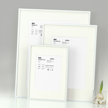 22QR简约现代细窄边方便安装更换画框白色艺术长相框挂墙订 制卡
