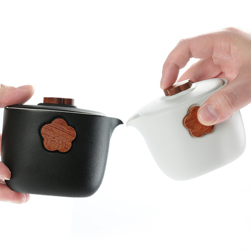 旅行功夫茶具套装一壶三杯泡茶壶简易户外小茶具便携式快客杯