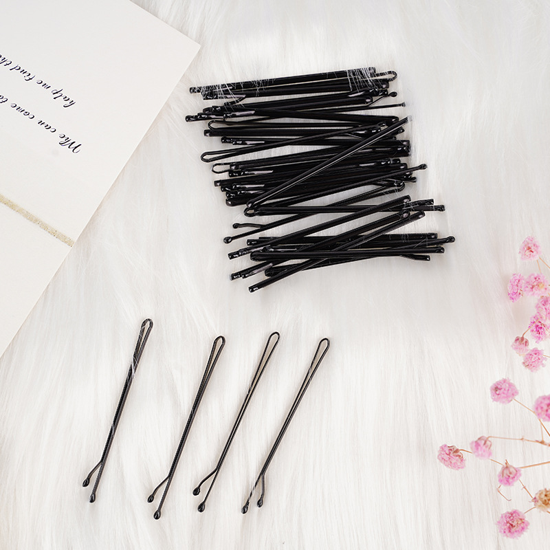 Word Clip Factory Wholesale 50 Pcs/Pack Black Clip Bold and Step up without Internal Marks Updo Hairpin Word Clip