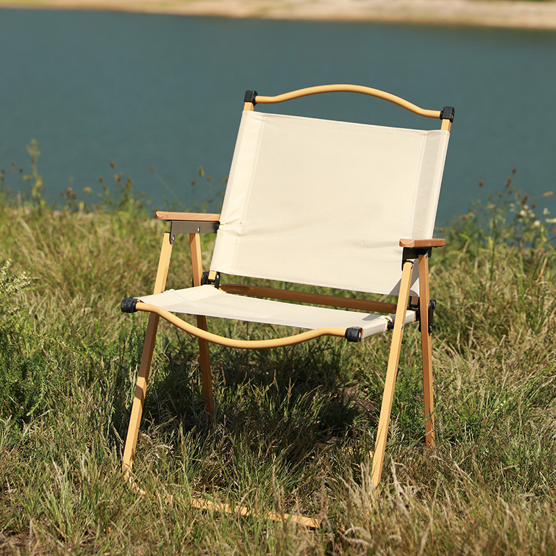 Outdoor Kermit Chair Portable Ultra-Light Camping Chair Camping Folding Chair Camping Chair Wood Grain Chair Beach Chair Generation Hair