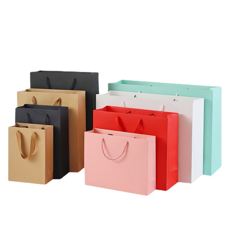 Handbag Kraft Paper Bag Christmas Packaging Gift Bag Gift Clothing Store Women's Clothing Printed Logo in Stock