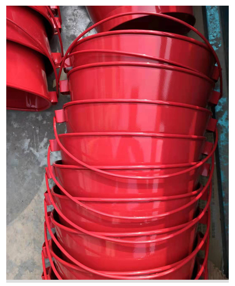 现货供应加厚消防桶加油站用消防半圆桶圆桶消防应急水桶沙桶