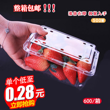 一次性水果盒草莓盒子包装打包塑料透明便当果蔬一斤装带盖