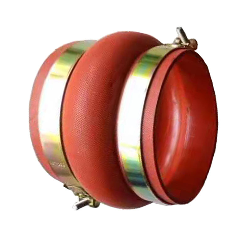 耐温硅胶橡胶软接头卡箍式硅橡胶软接头插管式橡胶软连接带管卡